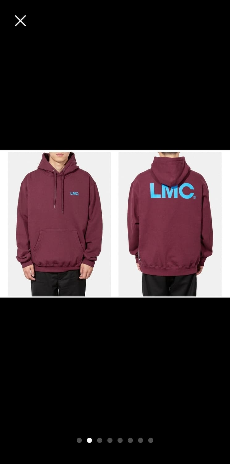 LMC 버건디 후드티 XL 판매 상품이미지2