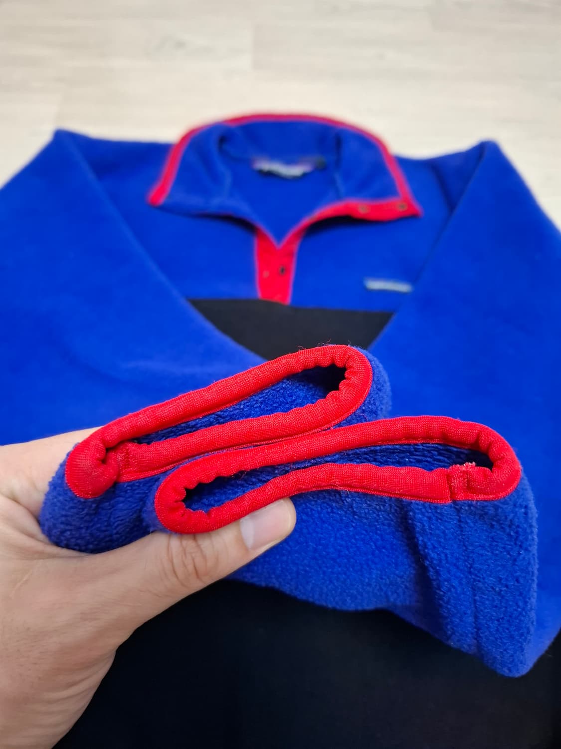 L 파타고니아 80s 신칠라 플리스 퍼플/블랙 상품이미지4