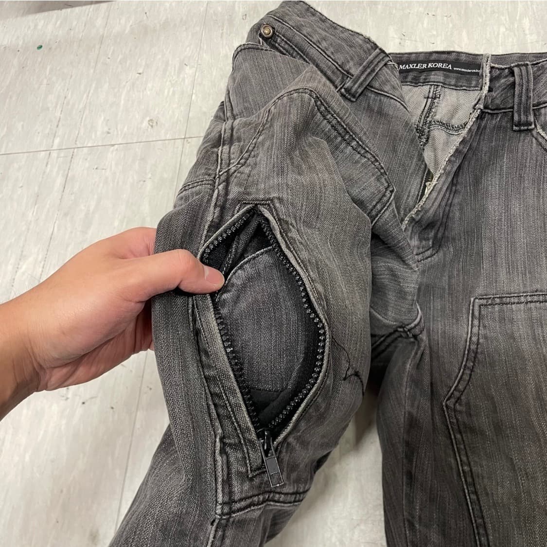 맥슬러 바이커팬츠 라이더진 바이크바지 30인치 V12 상품이미지4