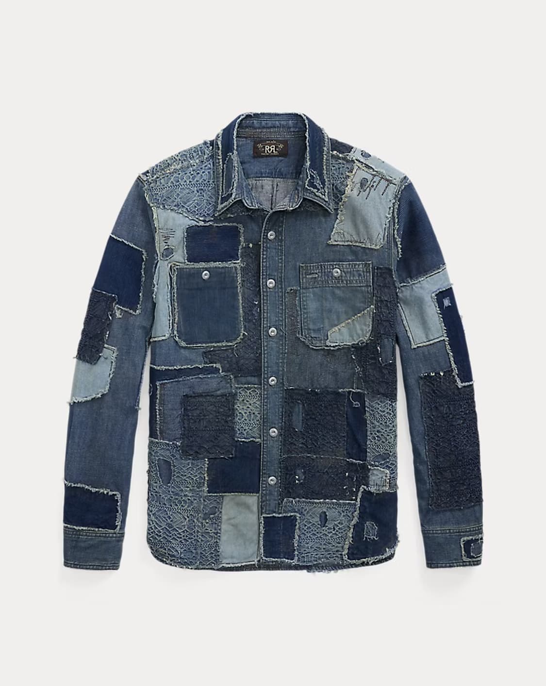 RRL 인디고 패치워크 워크셔츠 M 상품이미지1