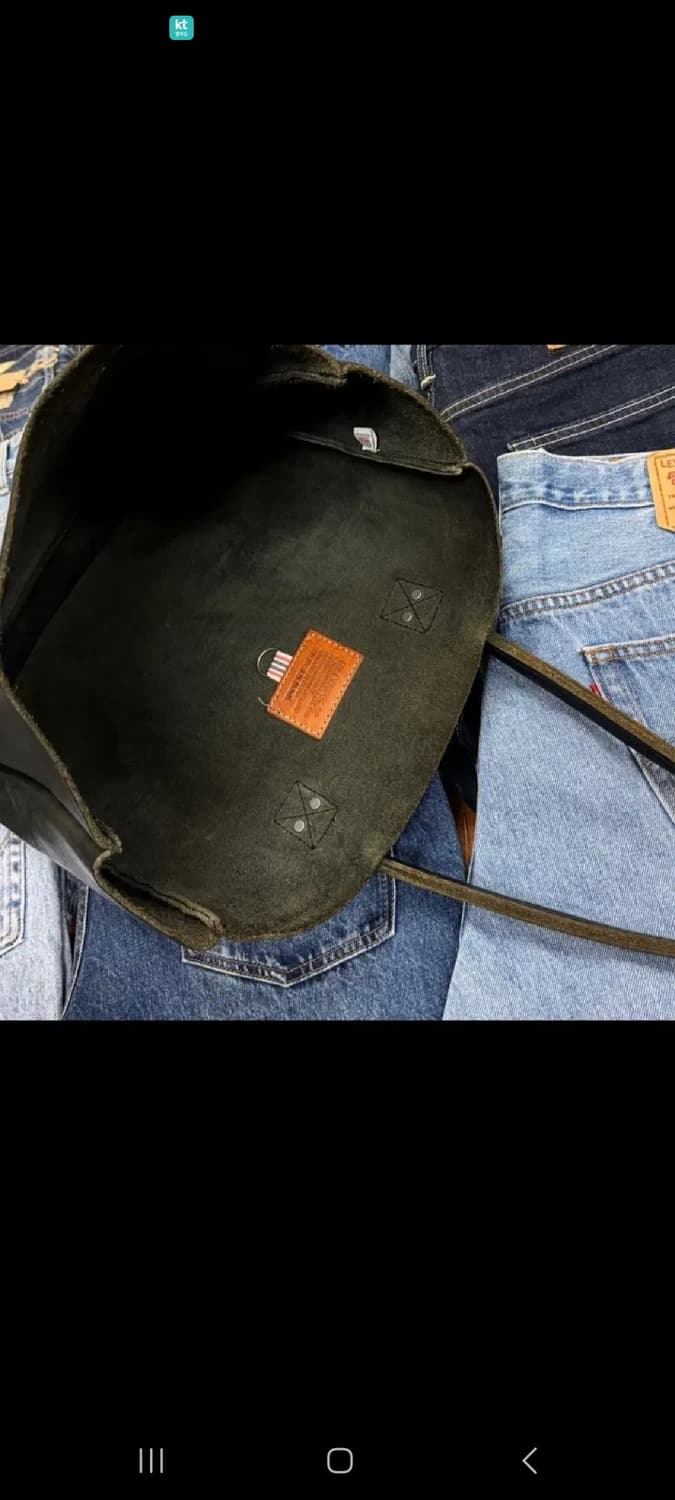 빌리커크 Bilikirk 블랙 레더 토트백 Made in USA 상품이미지5