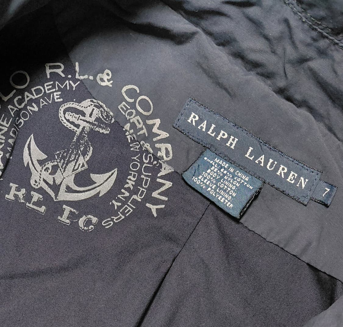 [정품] Ralph Lauren 네이비 밀리터리 패치 트렌치코트 (7) 상품이미지10