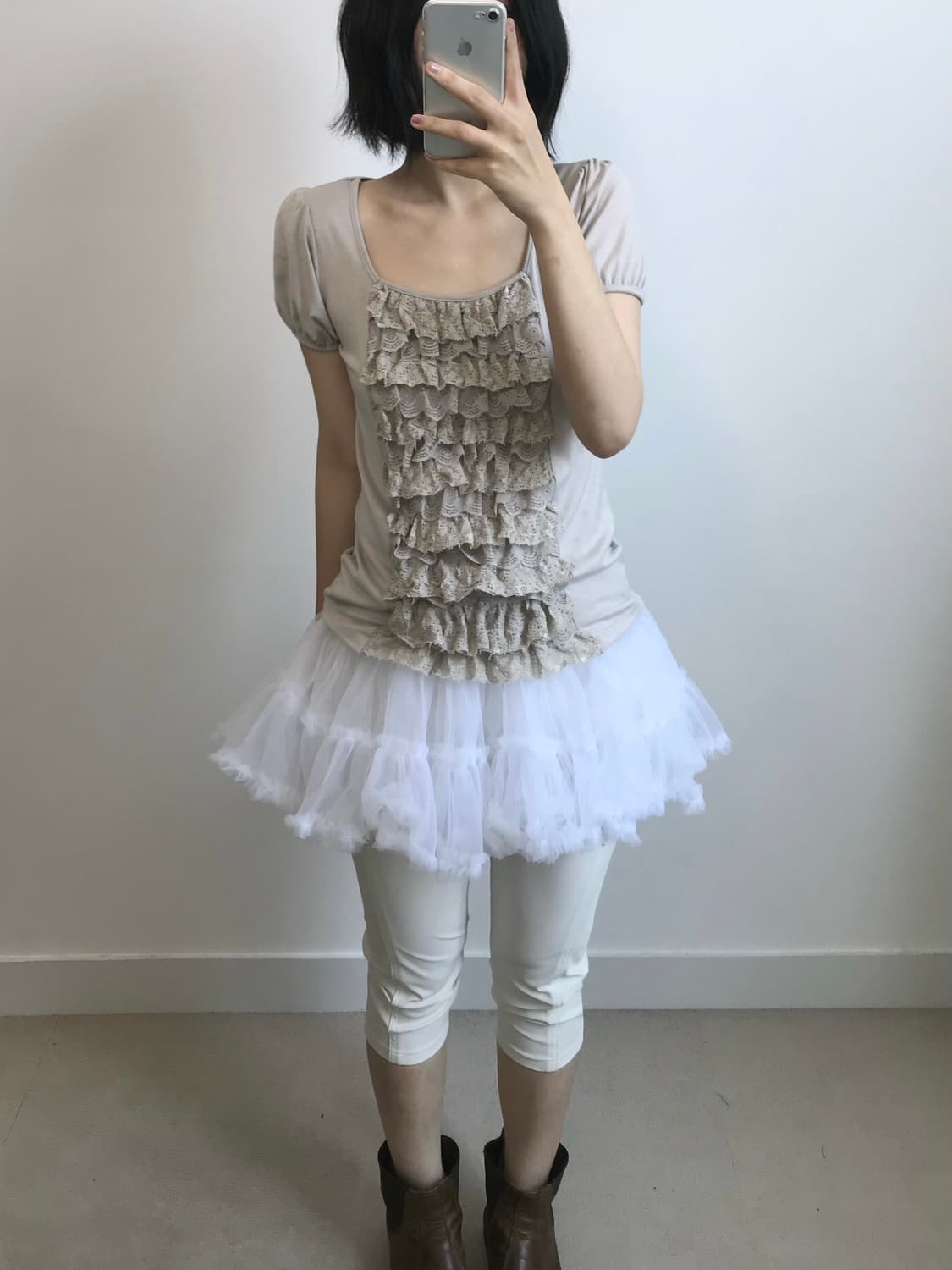 빈티지 레이스 티셔츠 상품이미지1