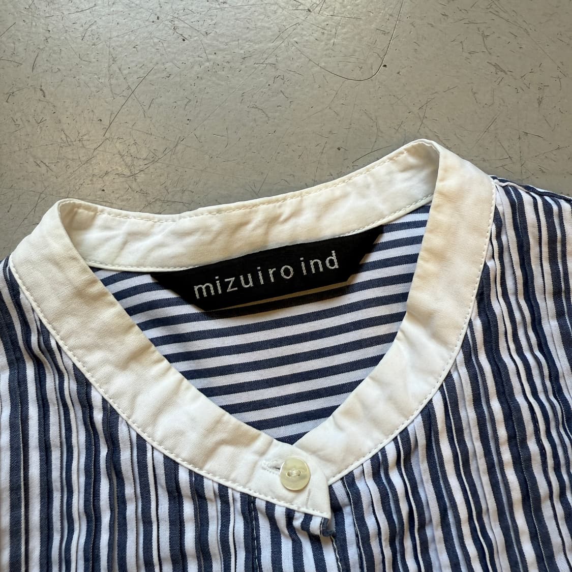 mizuiro ind 핀턱 스트라이프 셔츠 상품이미지4