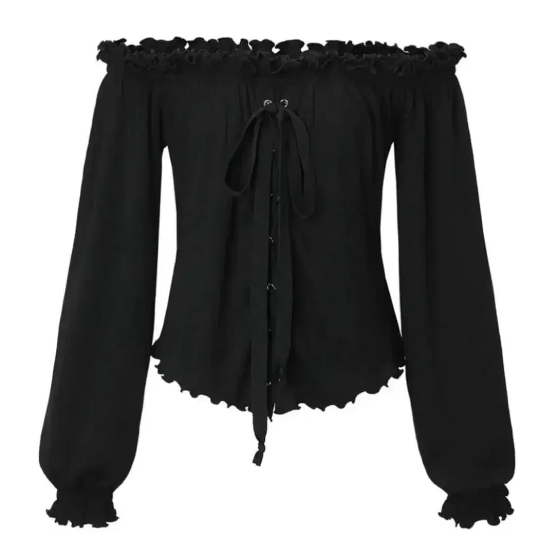 [S] 쓰리타임즈 프레첼 탑 블랙 상품이미지1