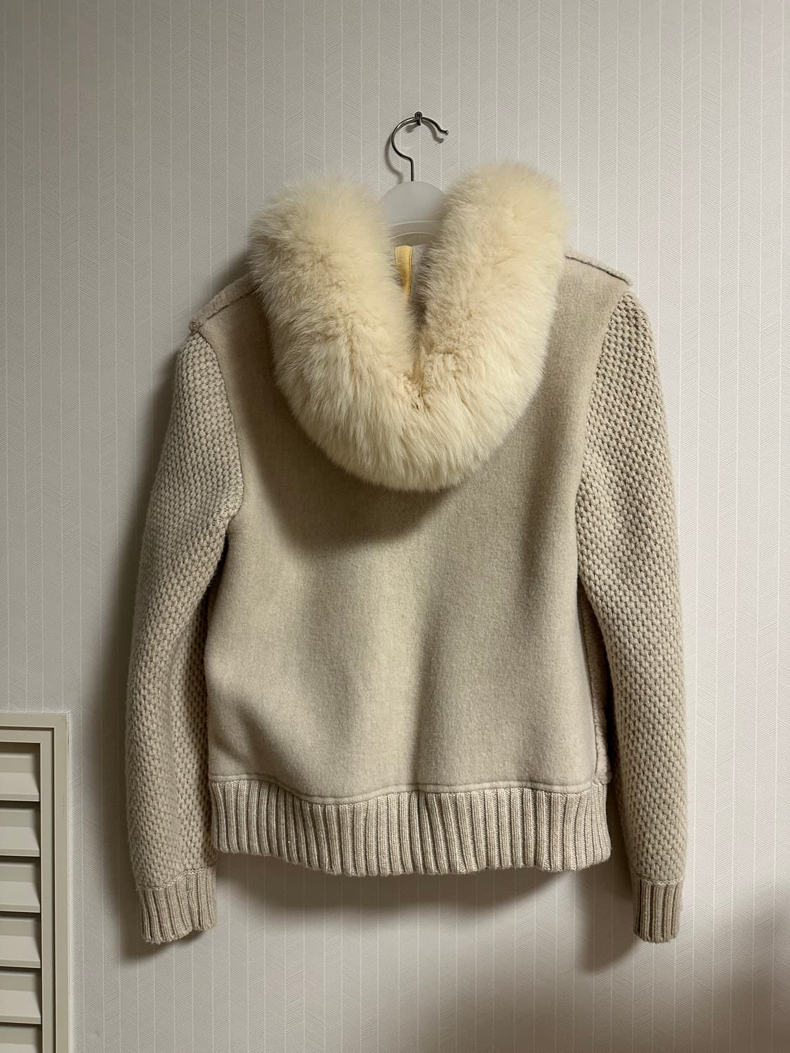 ANAYI 퍼 카라 니트 집업 가디건 상품이미지2