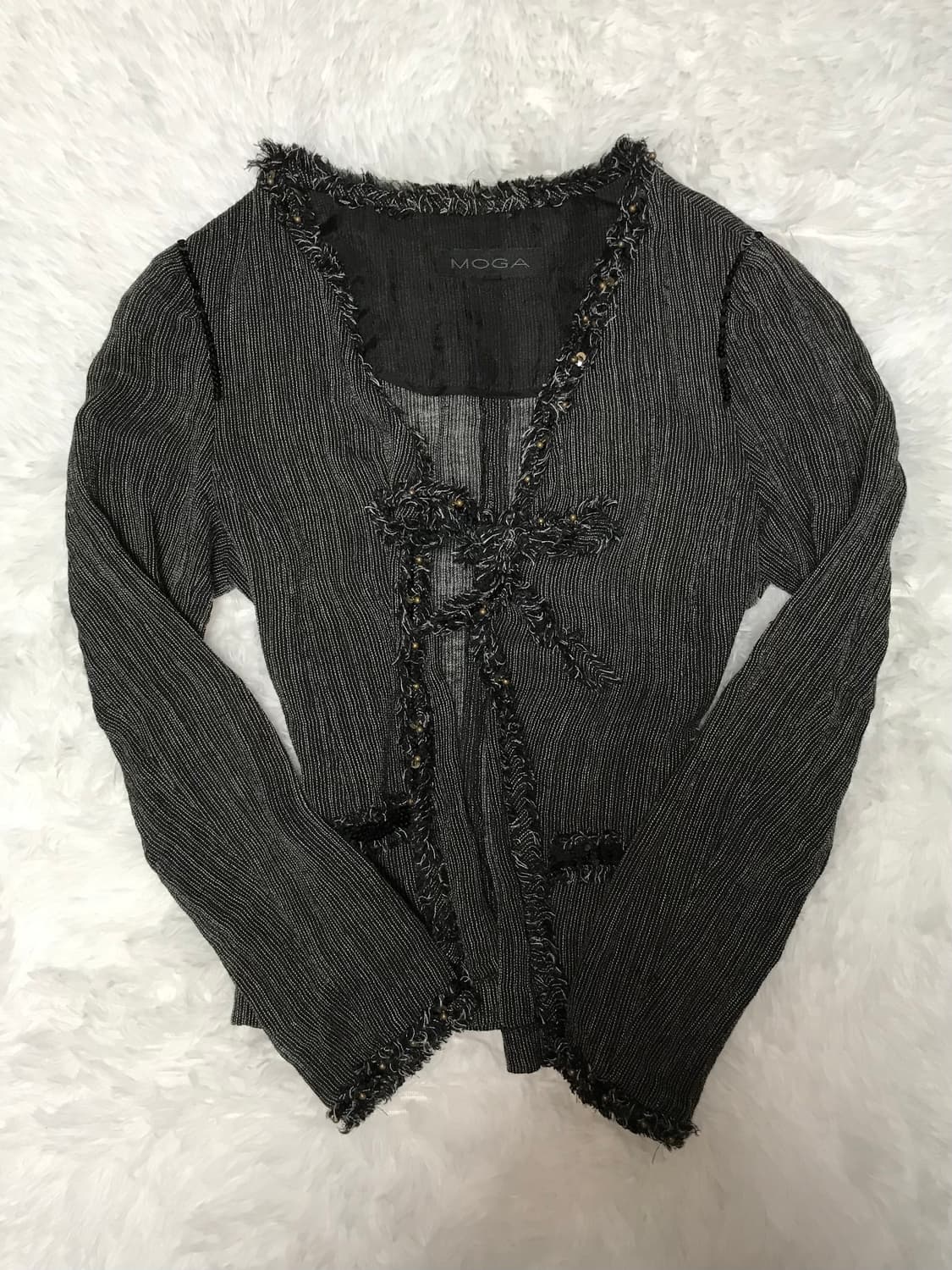 black y2k cardigan 상품이미지2