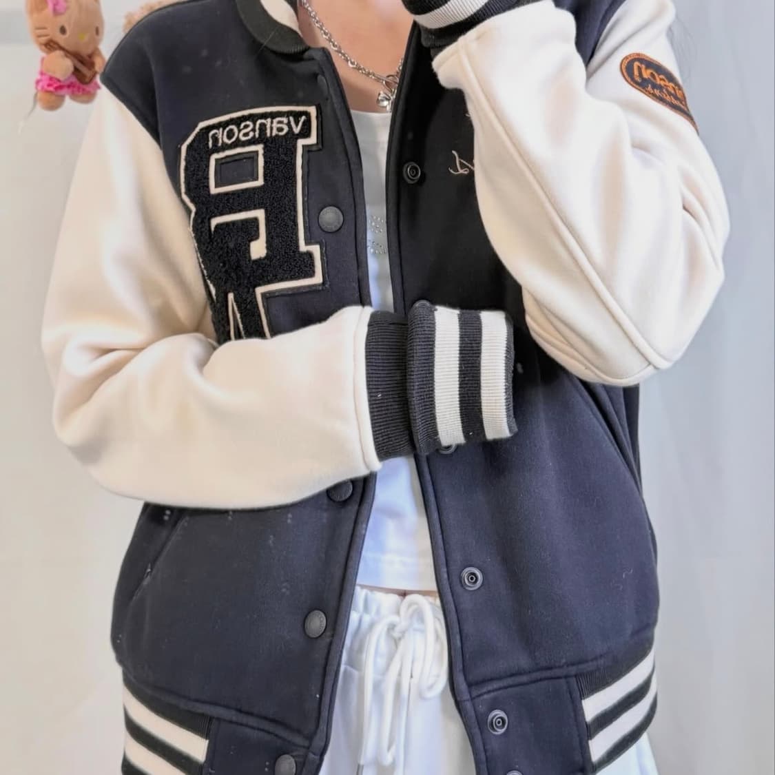 밴슨 모터사이클 바시티 자켓 상품이미지6