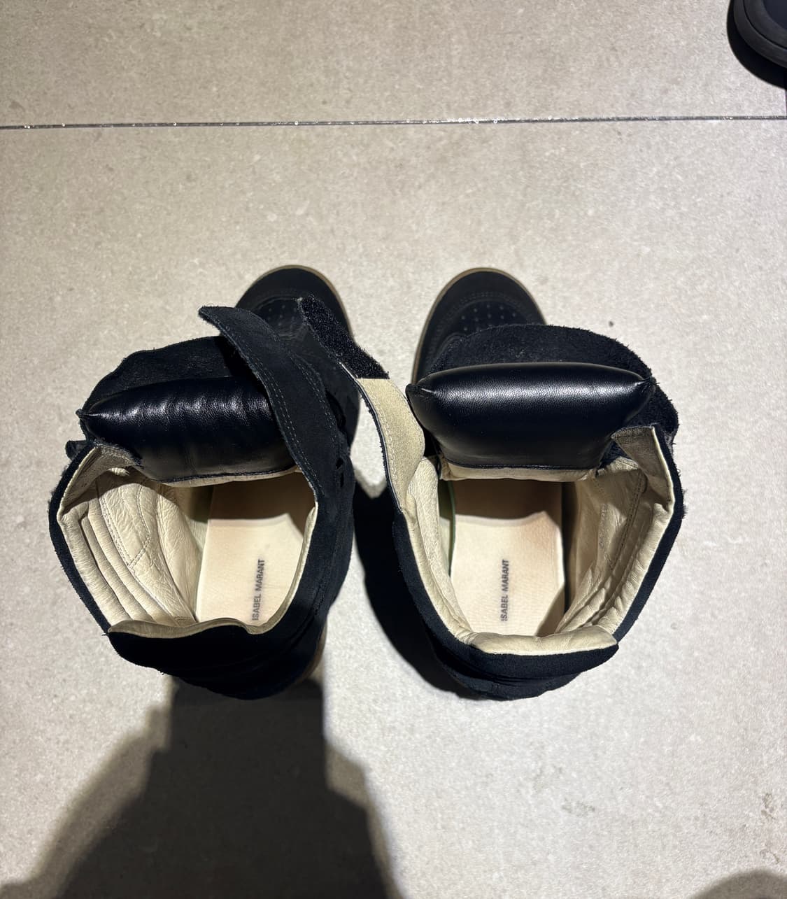 이자벨마랑 Bekett 베켓 스웨이드 벨크로 하이탑 스니커즈 블랙 상품이미지5