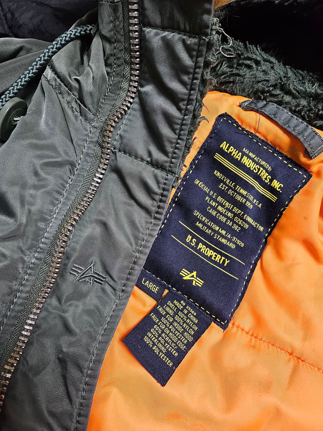 알파인더스트리 n3b 봄버 점퍼 L 상품이미지6