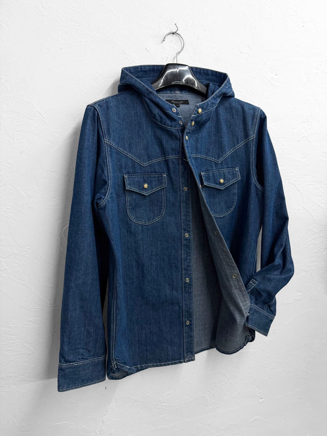 united arrows 데님 후드 셔츠 상품이미지3