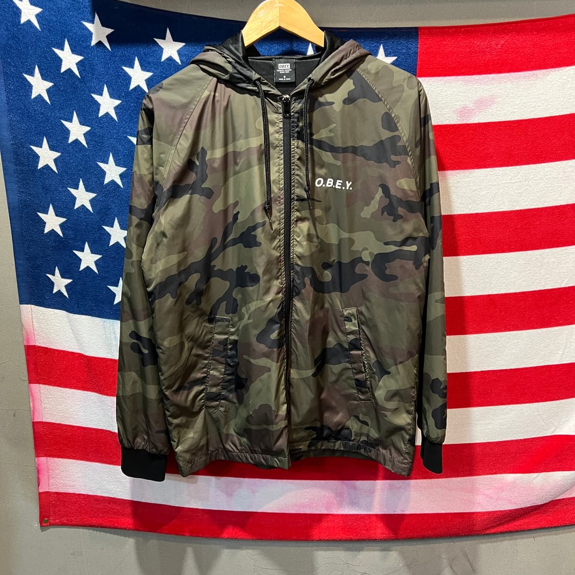오베이 카모 후드 바람막이 상품이미지1
