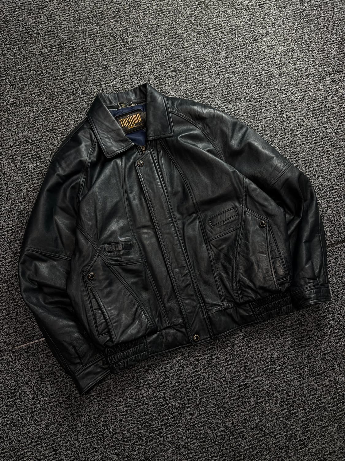 90s TACOMA 아카이브 램스킨 봄버 가죽 자켓 1769 상품이미지1