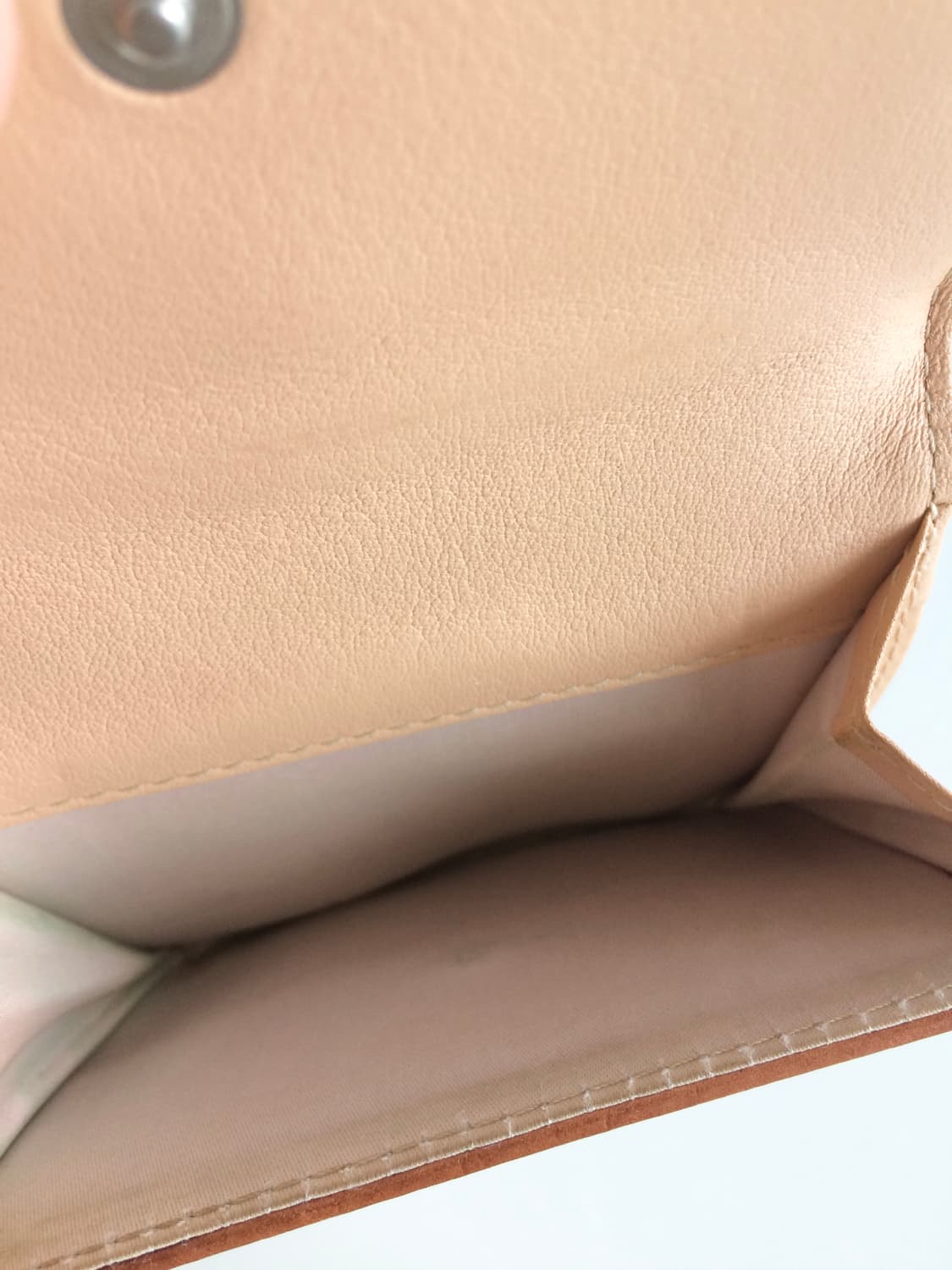 빈티지 크리스찬디올 로맨틱라인 오블리크 하트 핑크 베이지 반지갑 상품이미지5