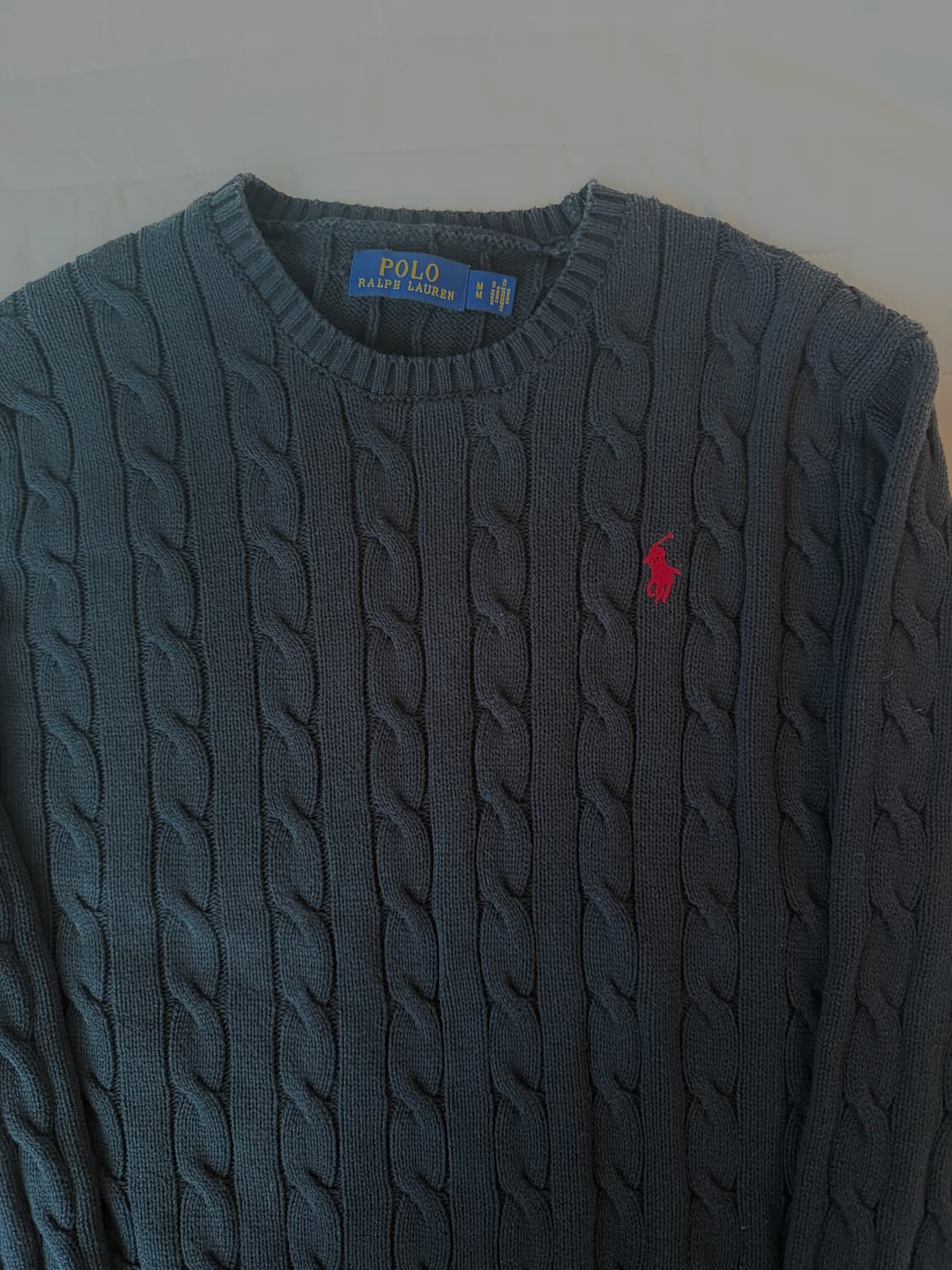 폴로 랄프로렌 꽈배기 니트 블랙 상품이미지1