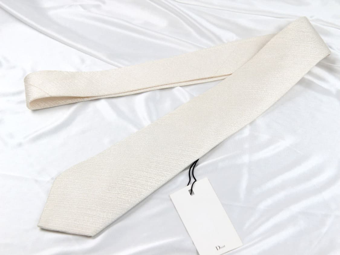 디올 8cm 미사용 S등급 신형 연베이지 남자 명품 넥타이 상품이미지2