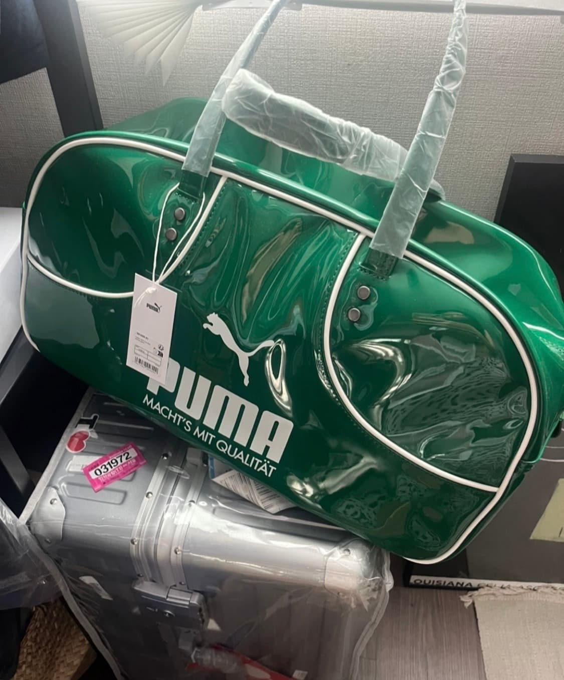 Puma 푸마 그린에나멜 보스턴백 새상품 상품이미지3