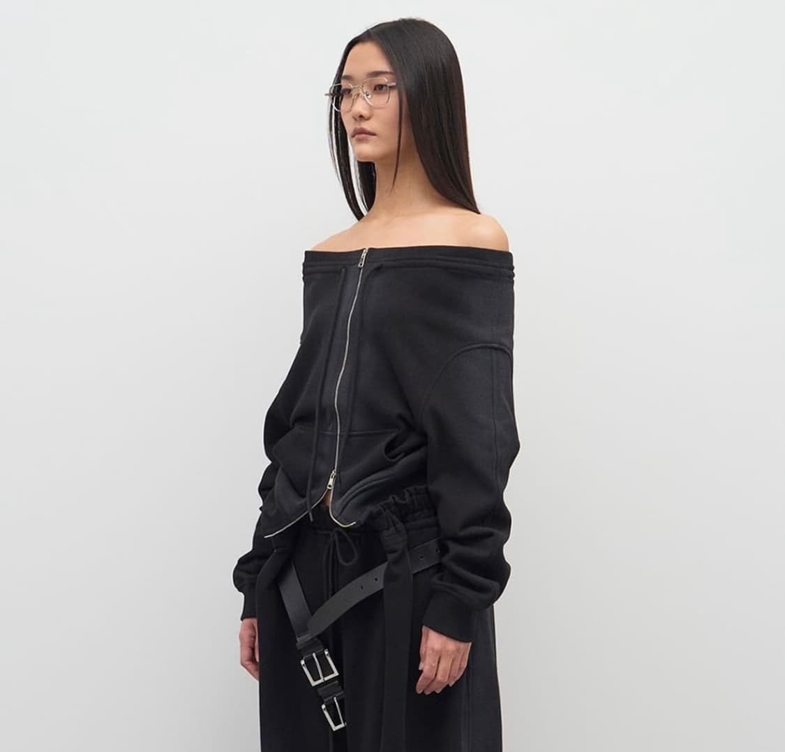 LCDC 24FW 워시드 오프숄더 집업 상품이미지2