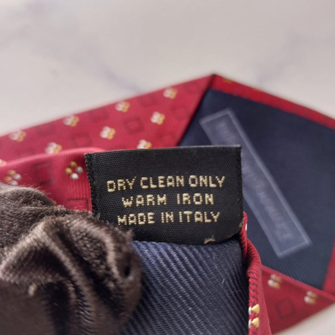 에르메네질도 제냐 실크 와인 패턴 넥타이 9.4cm A등급 K1711
 상품이미지10