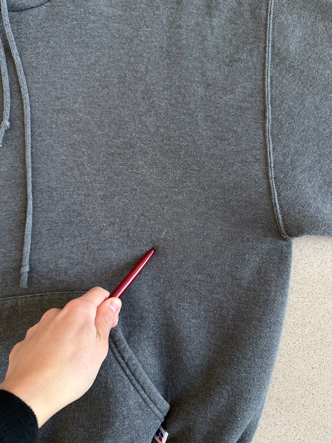 90s 빈티지 러셀 후드 다크그레이 L 상품이미지6