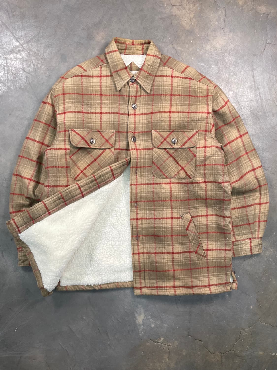 빈티지 체크 플란넬 셔츠 자켓 상품이미지1