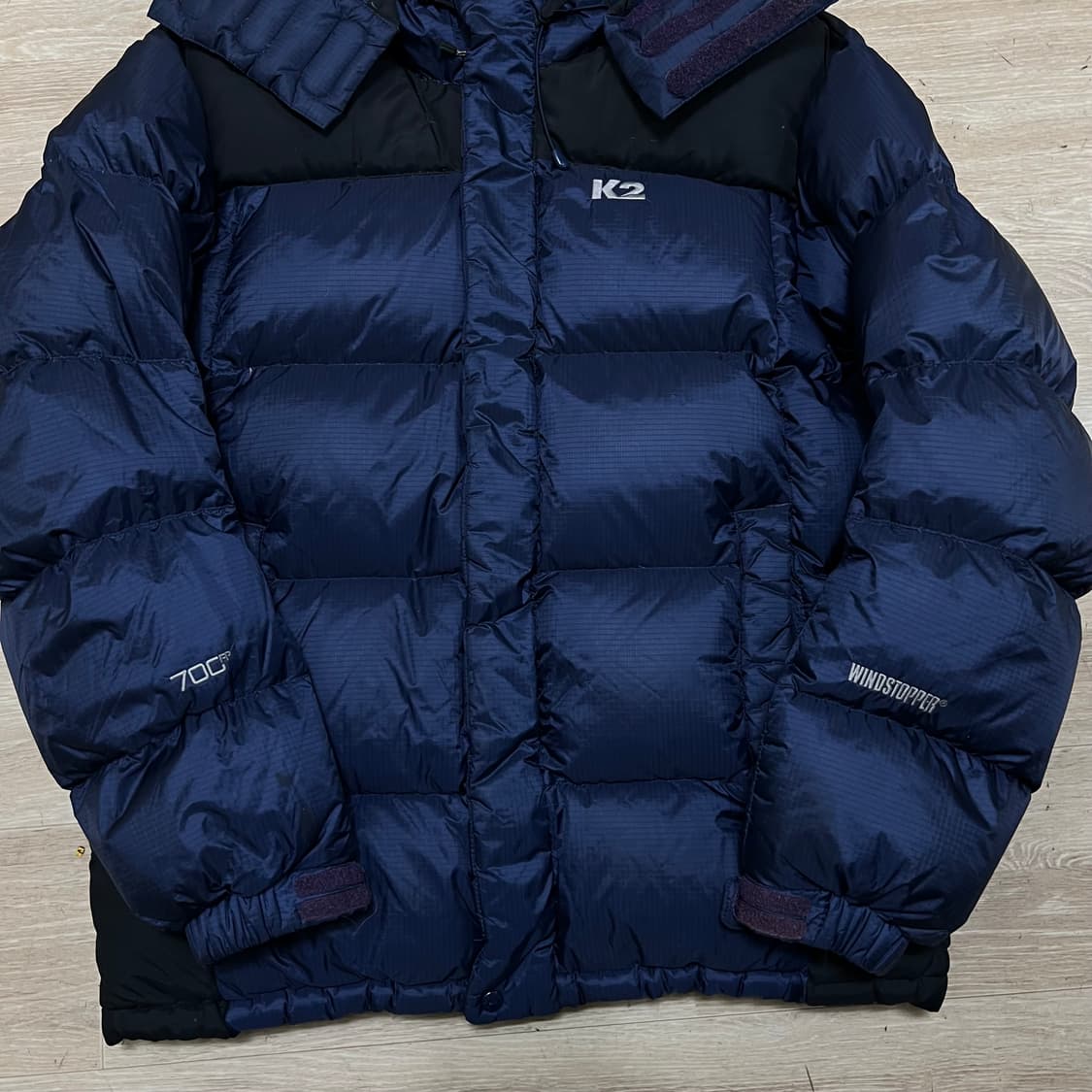 K2 윈드스토퍼 구스다운 700 후드 패딩 점퍼 [네이비] L/100 상품이미지3