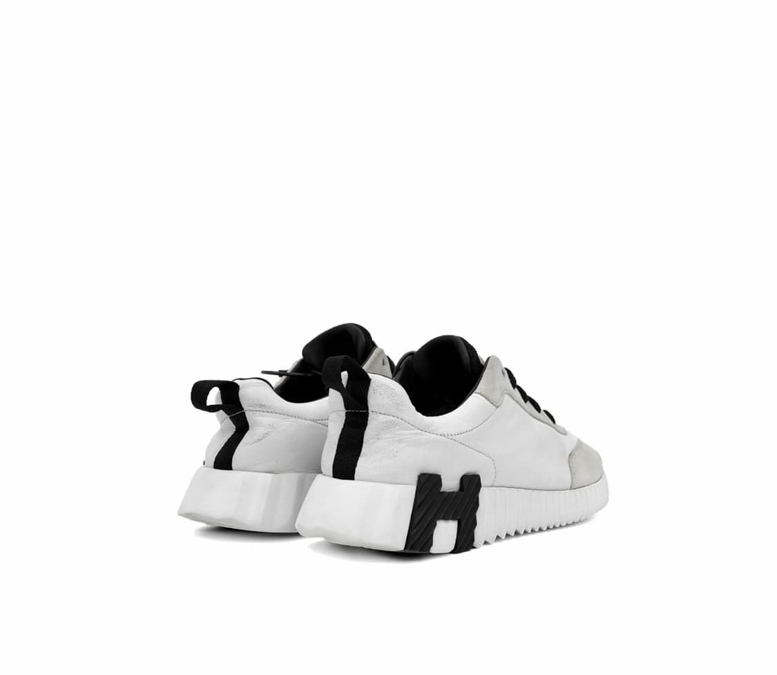 [38] 에르메스 여성 바운싱 카프스킨 스웨이드 스니커즈 블랑 누아 상품이미지4