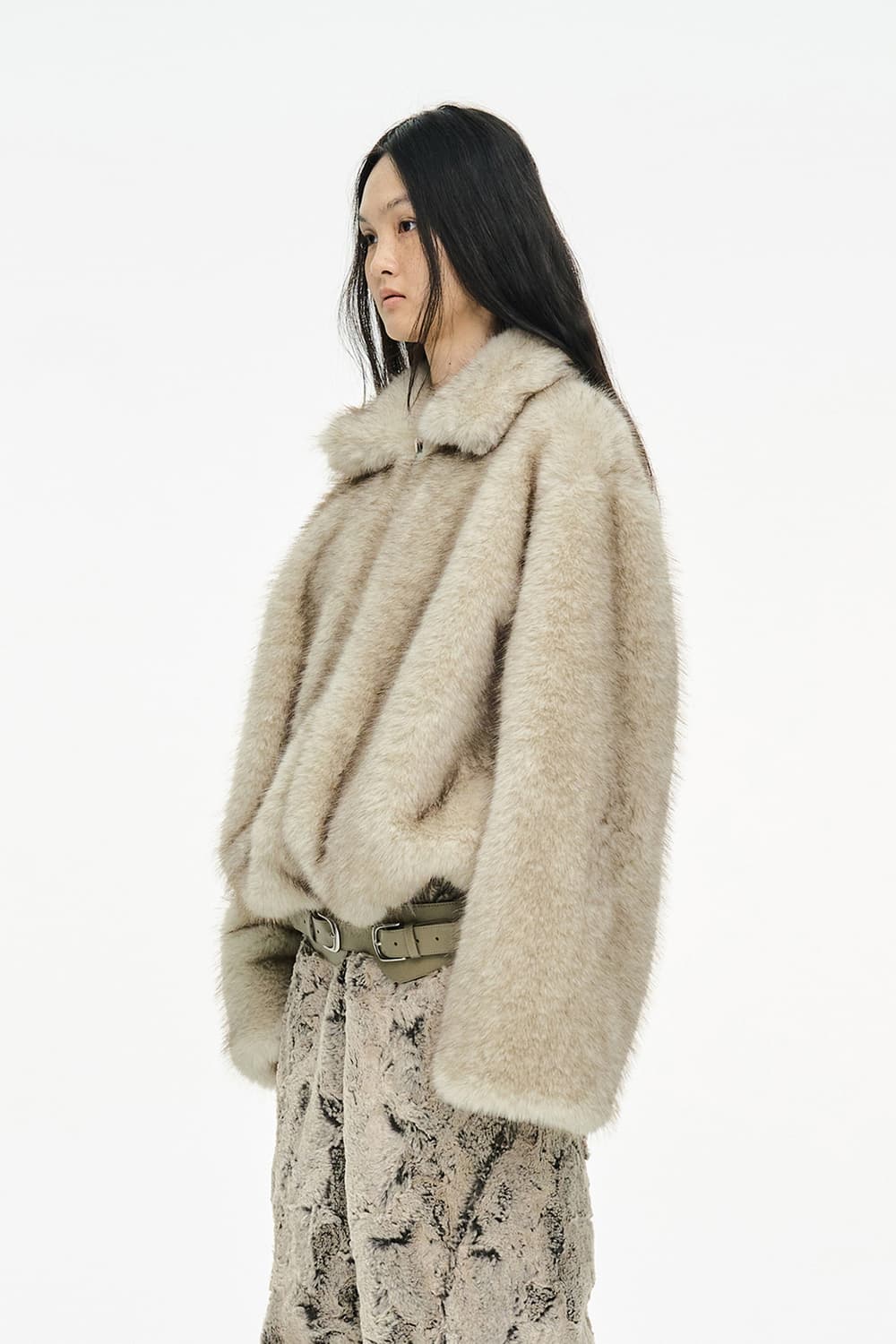 Cerric Brushed Fur Jacket 세릭 퍼 자켓 베이지 상품이미지2