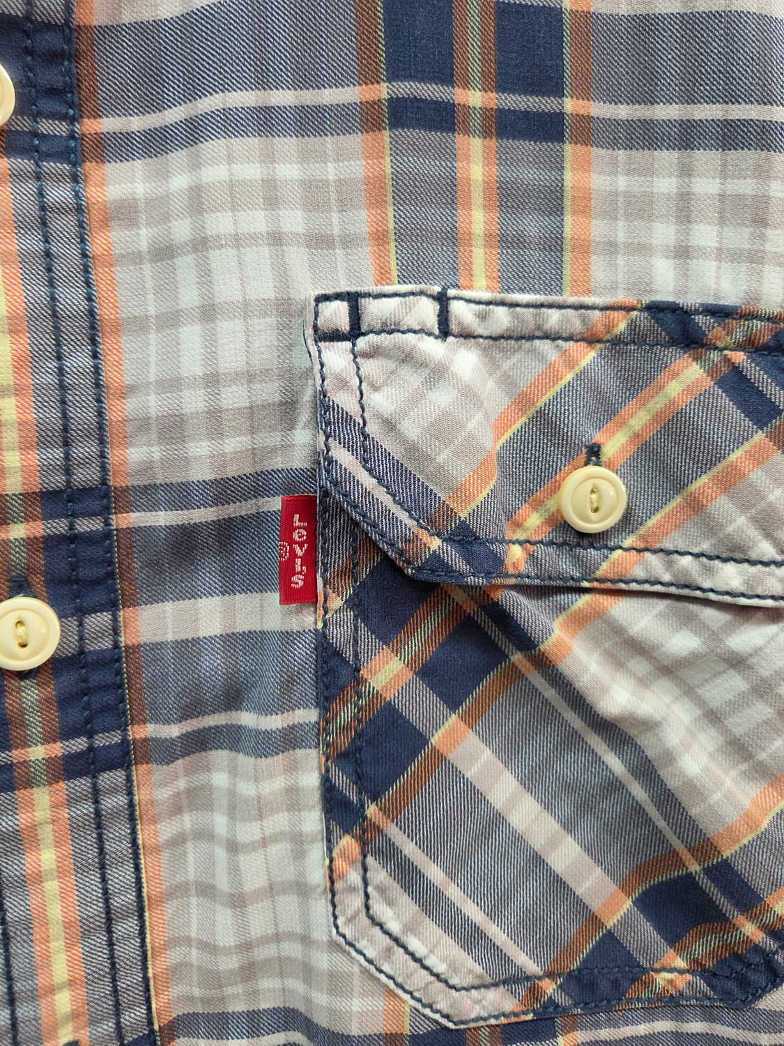 L 리바이스 오리지널 체크 반팔 상품이미지3
