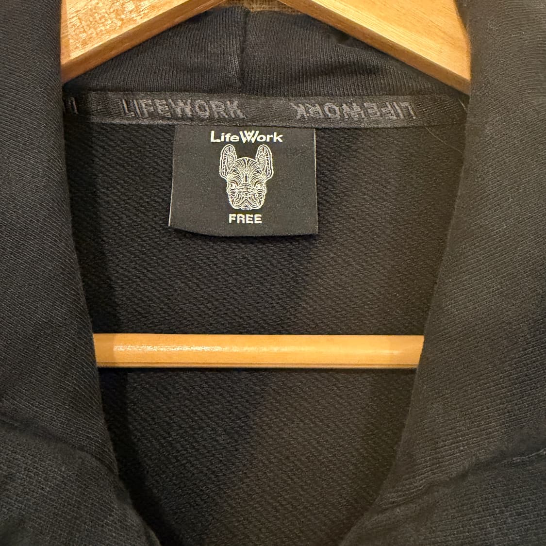 라이프워크 백로고 사이드라인 후드집업 FREE 블랙 상품이미지4