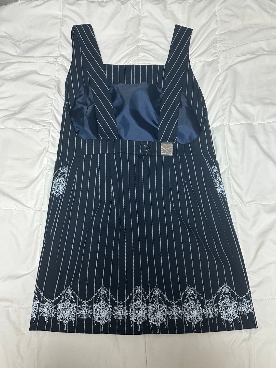 스티브요니 스트라이프 원피스 네이비 상품이미지3