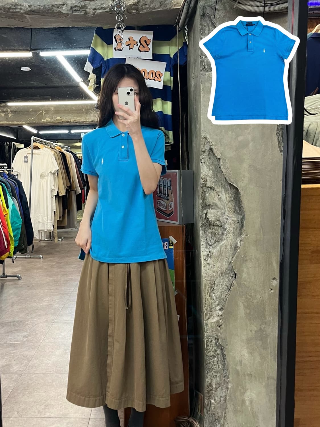 폴로 랄프로렌 반팔 카라티 스카이블루 L #csz3803 상품이미지1