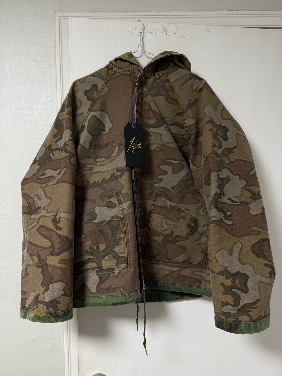니들스 26ss 양면 후디드 카모 코튼 집업자켓 상품이미지3