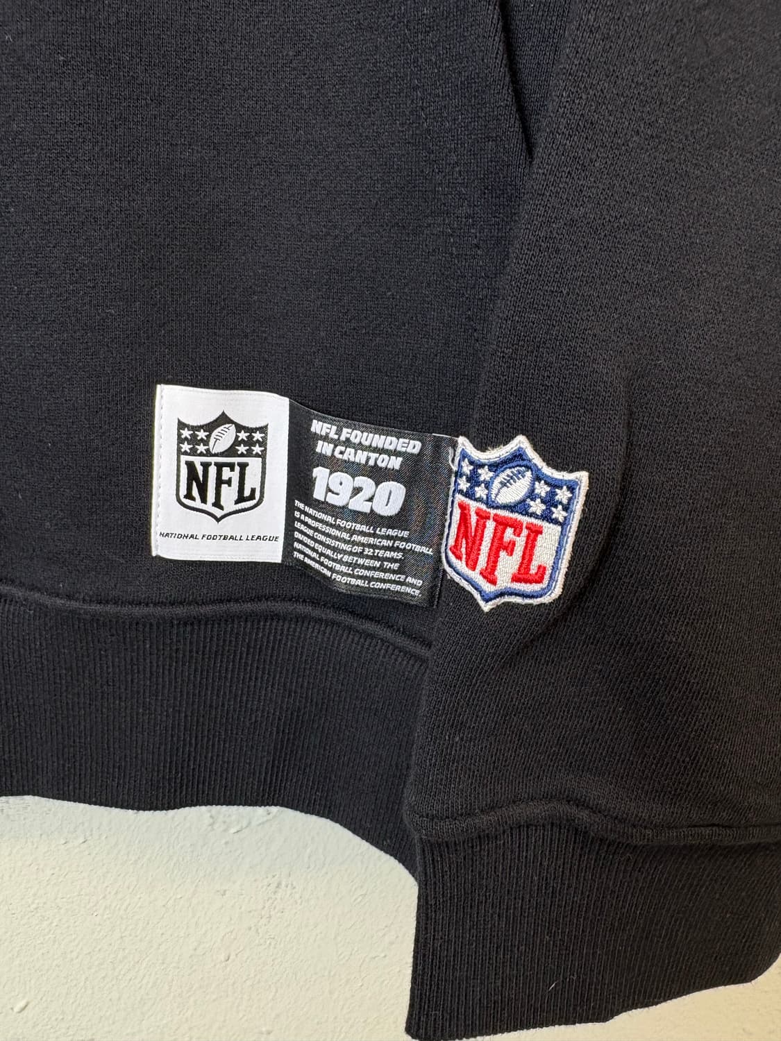 새상품 NFL 레이더스 블랙 빅로고 후드티 상품이미지6