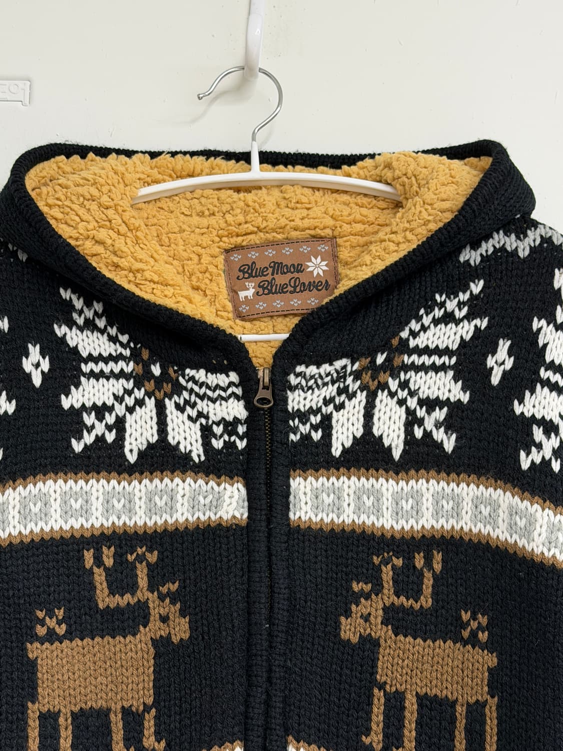 일본빈티지 노르딕 보아털 후드집업 자켓 상품이미지5