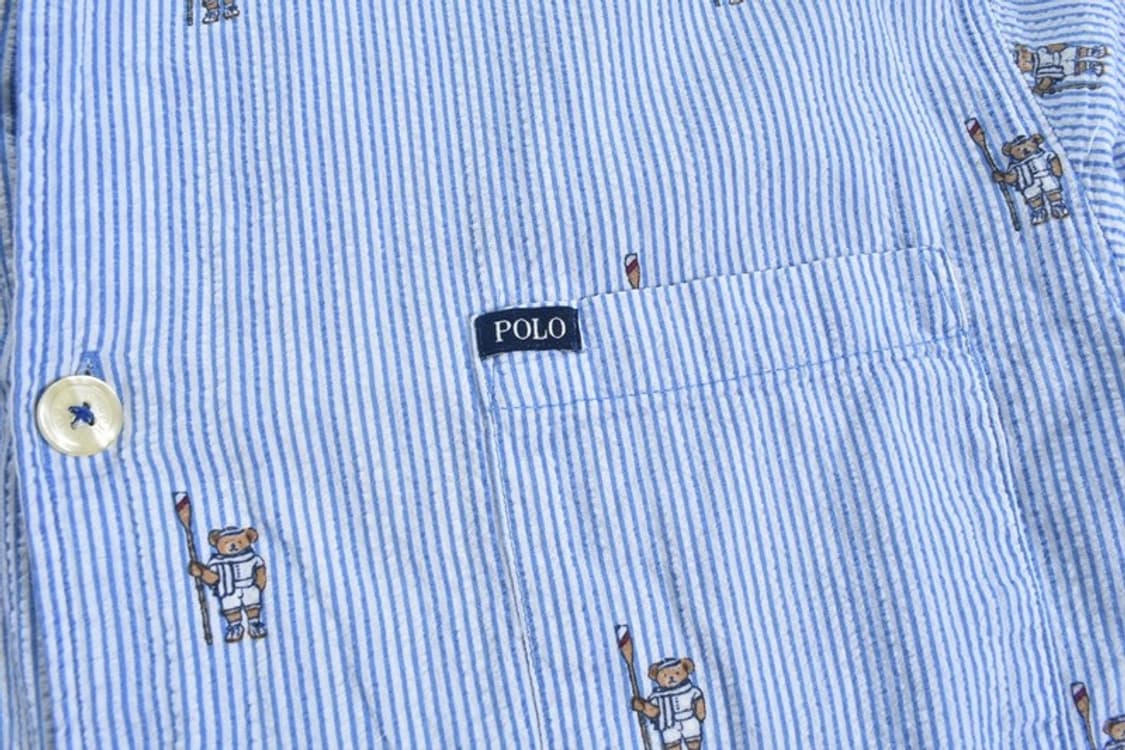 폴로 랄프로렌 시어서커 파자마 셔츠 M M0288 상품이미지4