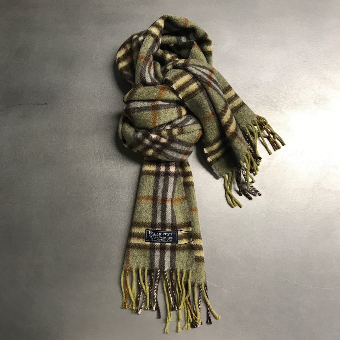 버버리 정품 캐시미어 머플러 그린 상품이미지1