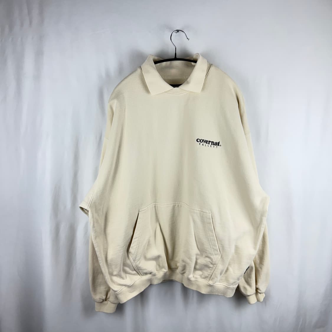 M) 팔렛 x 커버낫 카라 맨투맨 아이보리 상품이미지2