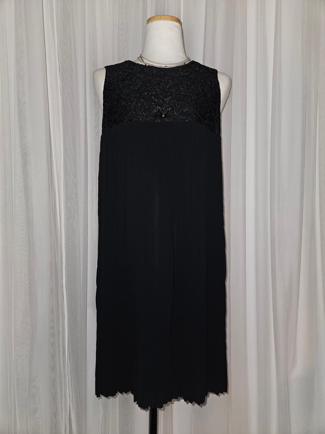 luiez 빈티지 블랙 자카드 플리츠 원피스 니혼진 공겜여주 히메갸루 상품이미지2