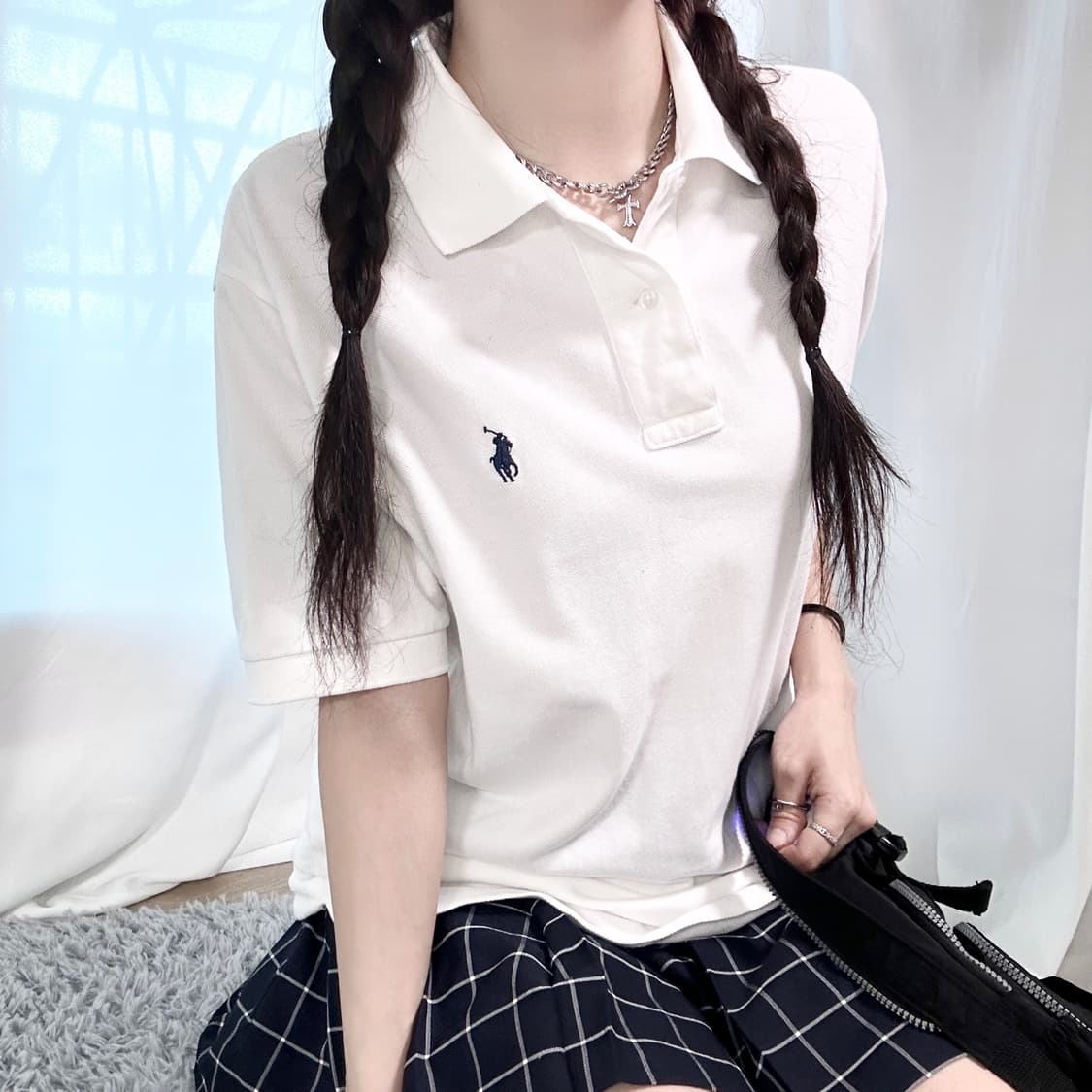 폴로 네이비포니 화이트 카라티 상품이미지2