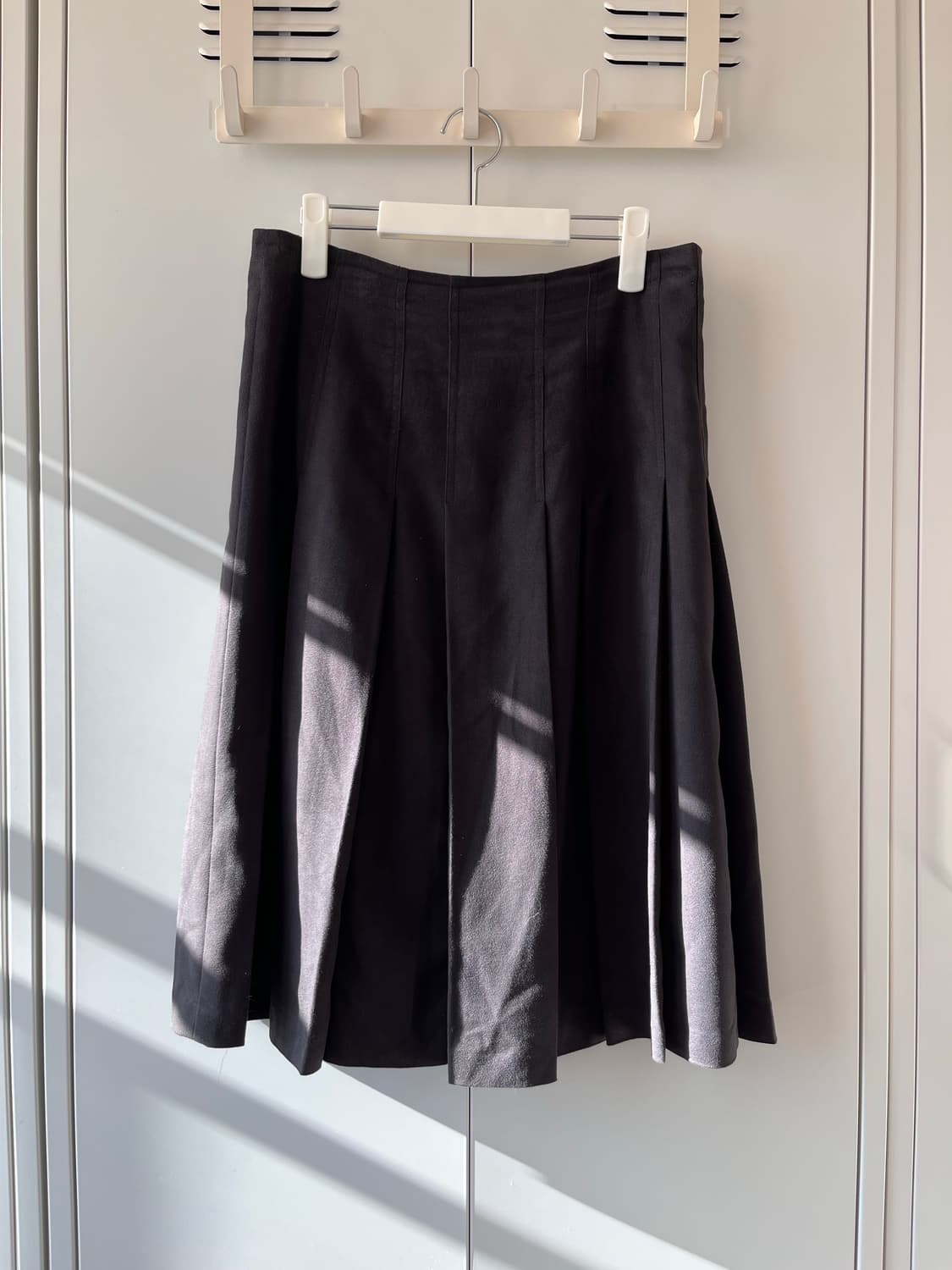 Sonia 빈티지 스웨이드 플리츠 롱스커트 상품이미지1