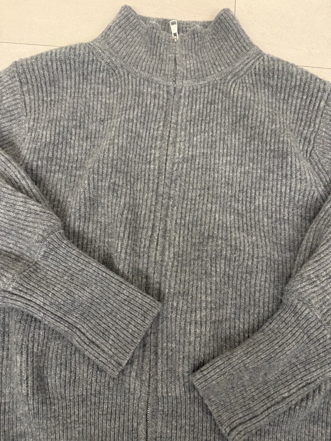 투웨이 니트 집업 상품이미지2