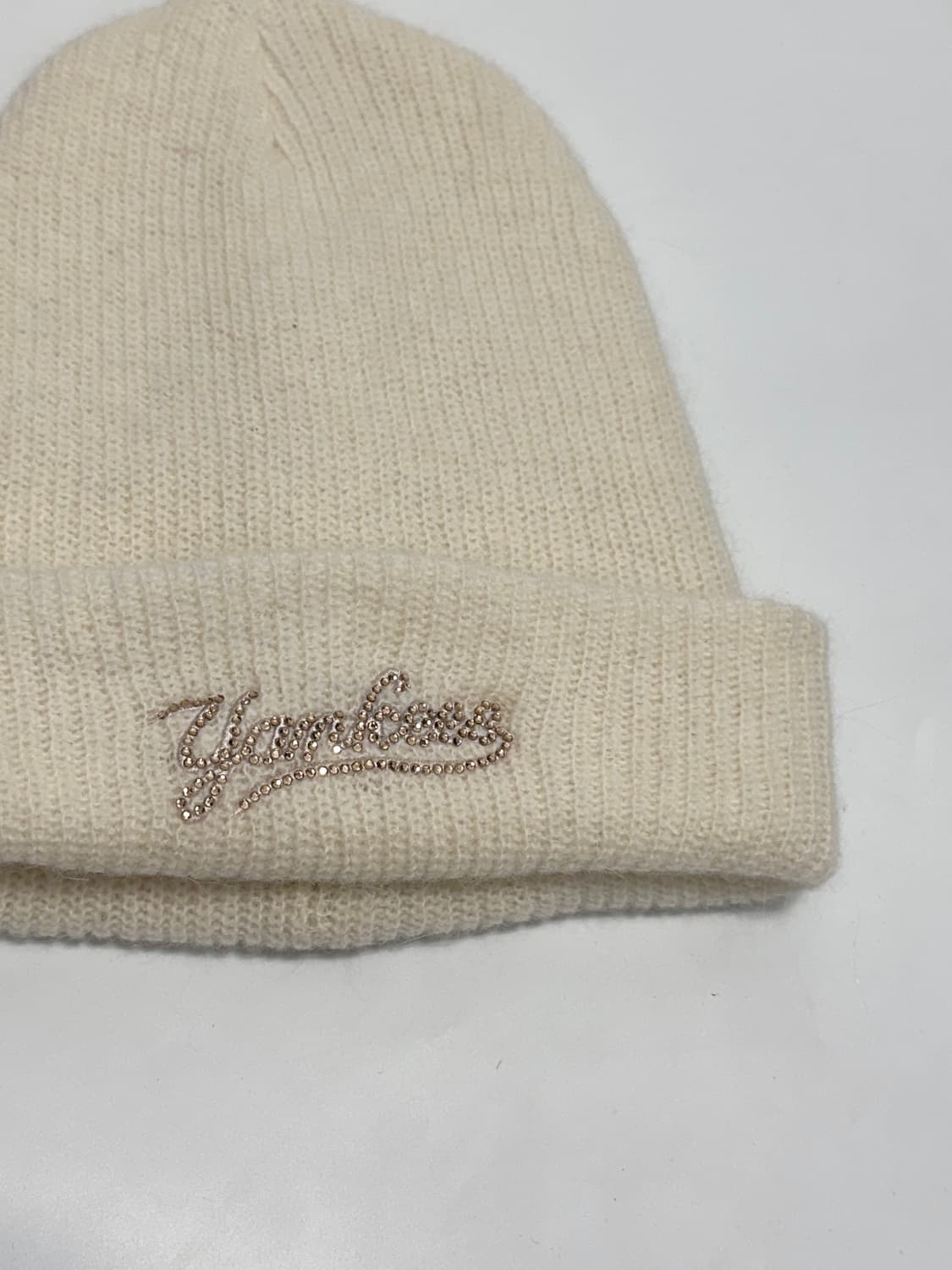 MLB 뉴욕양키즈 글리터 큐빅 앙고라 비니 상품이미지2