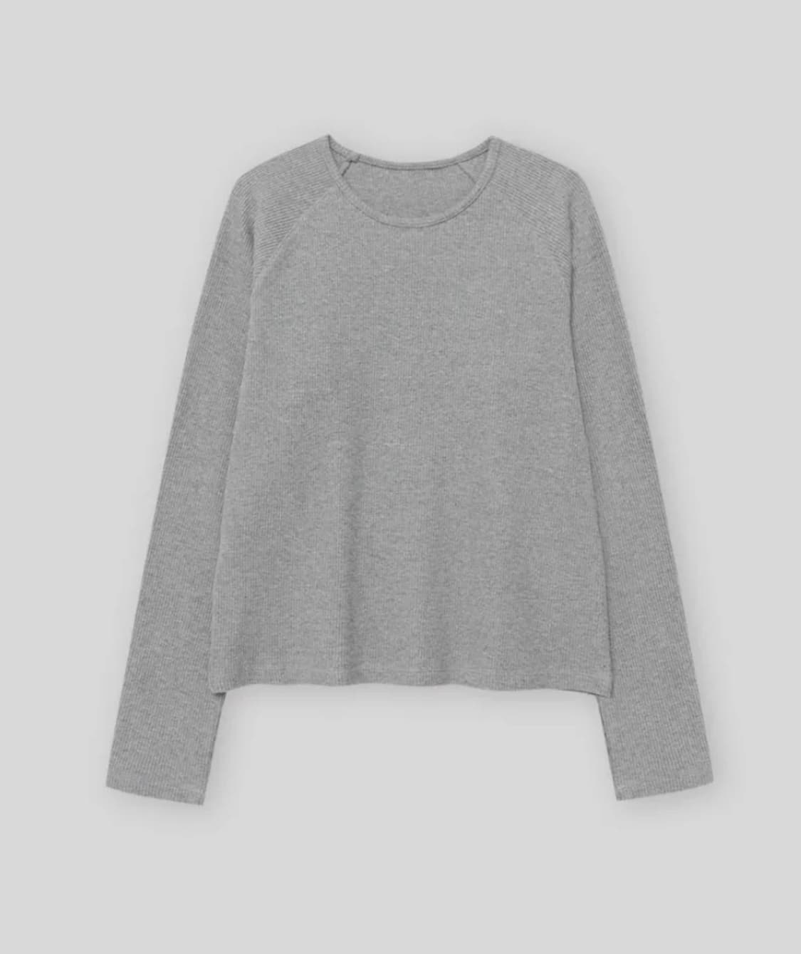 더미튼 레글런 와플 티셔츠 그레이 새상품 상품이미지2