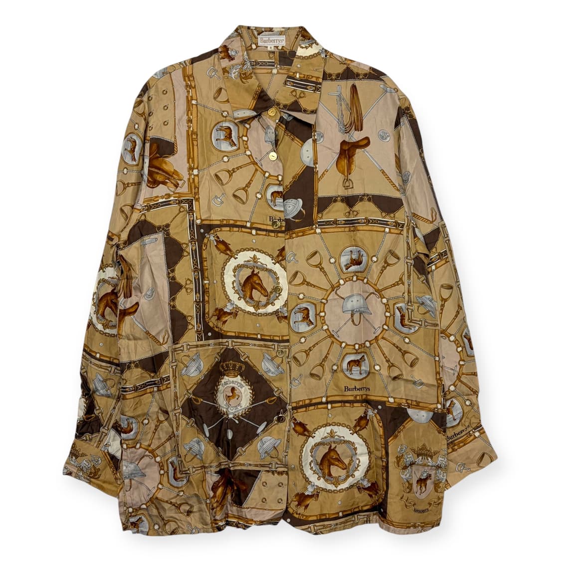 버버리 패턴 실크 셔츠 상품이미지1