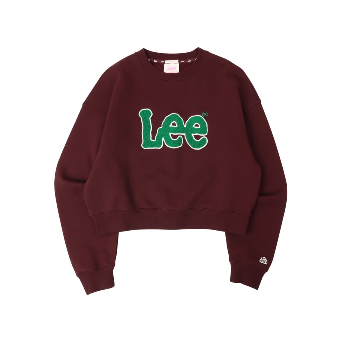 리 버건디 크롭 스웻셔츠 상품이미지1