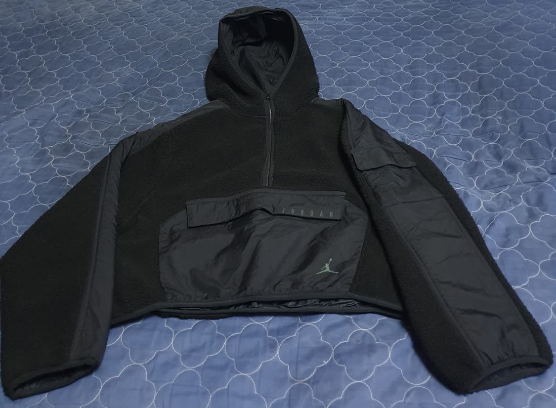 나이키 조던 코지 혜비 플리스 크롭 후드 아노락 블랙 (S) 상품이미지1