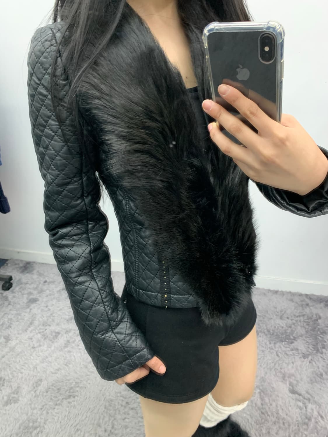 램스킨 퀄팅 자켓 상품이미지2