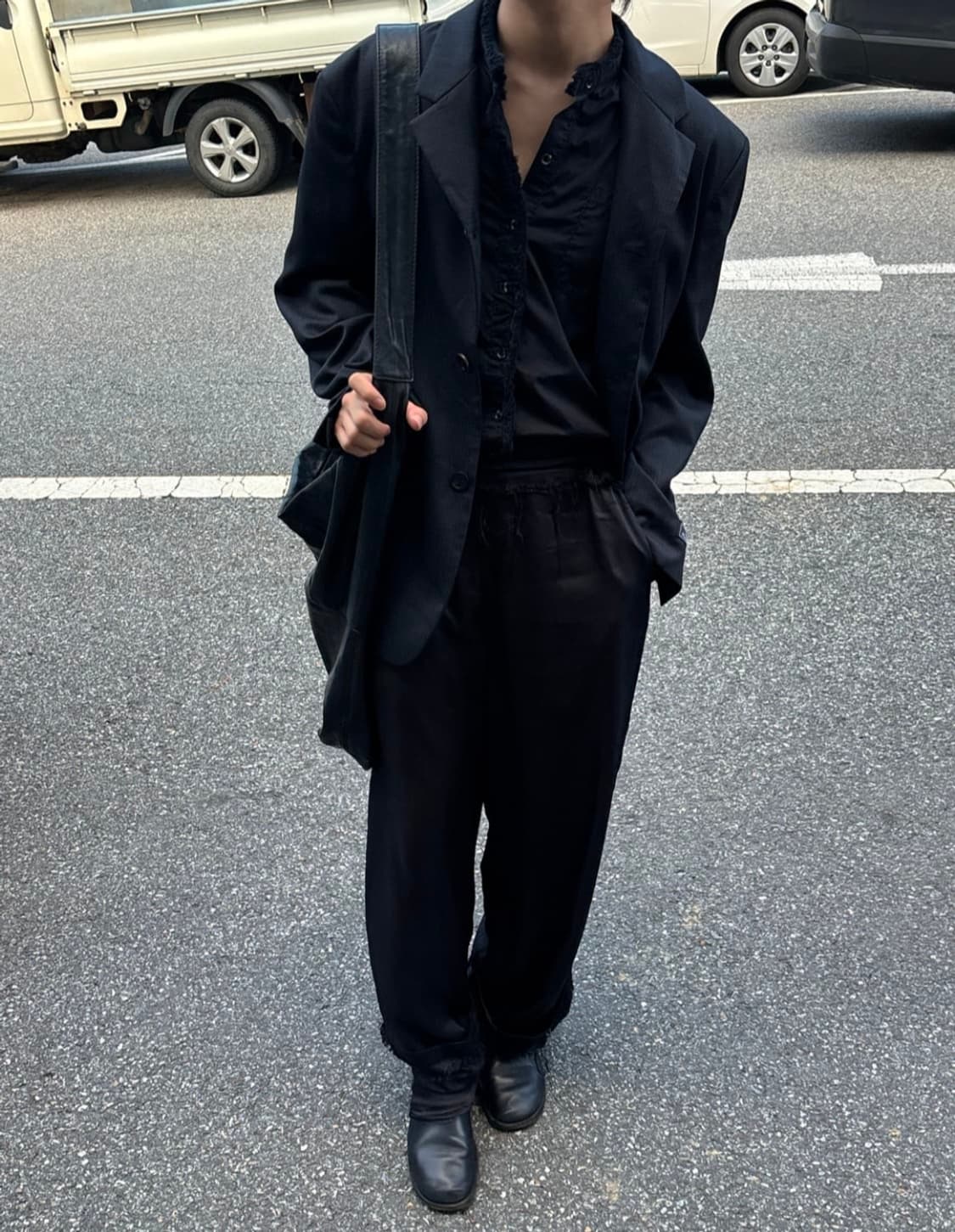 MNGU 3버튼 오버사이즈 블레이져 상품이미지1