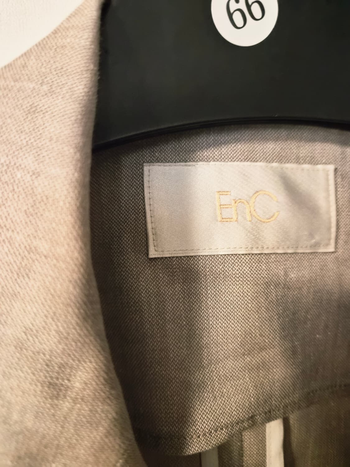 이앤씨(EnC) 베이지 린넨 원버튼 7부 자켓 (55사이즈) 상품이미지8